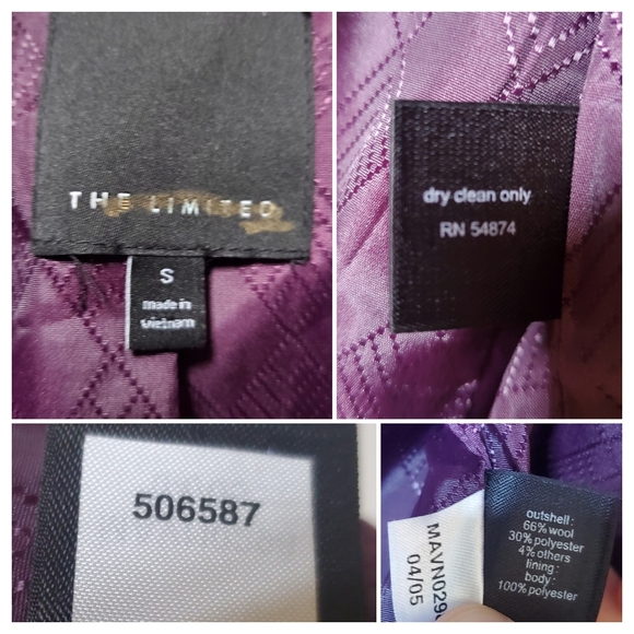 The Limited purple plaid wool blend cape jacket coat Academia Sherlock SZ small - Picture 14 of 14